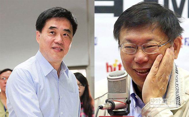 臺(tái)北市長(zhǎng)郝龍斌(左)與下任市長(zhǎng)柯文哲明天將會(huì)面 臺(tái)北市長(zhǎng)郝龍斌(左)與下任市長(zhǎng)柯文哲明天將會(huì)面