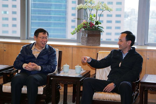 朱立倫柯文哲會面互侃趣事柯:選舉可再平和一點