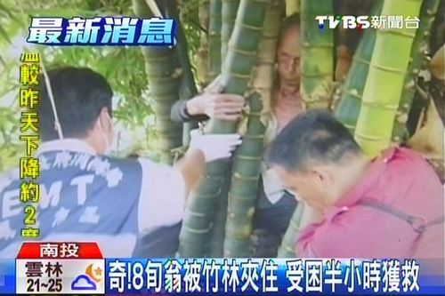 臺8旬老翁被竹子緊緊夾住受困半小時(shí)獲救(圖)