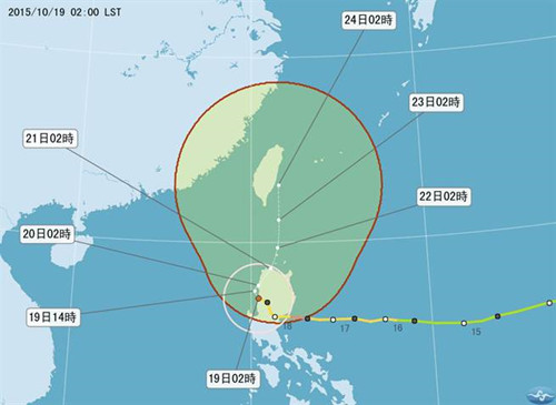 “巨爵”或轉輕臺風臺灣最快20日發(fā)布海警