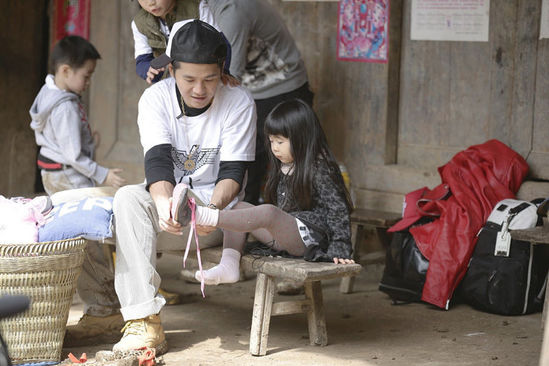 曹格與女兒 曹格與女兒