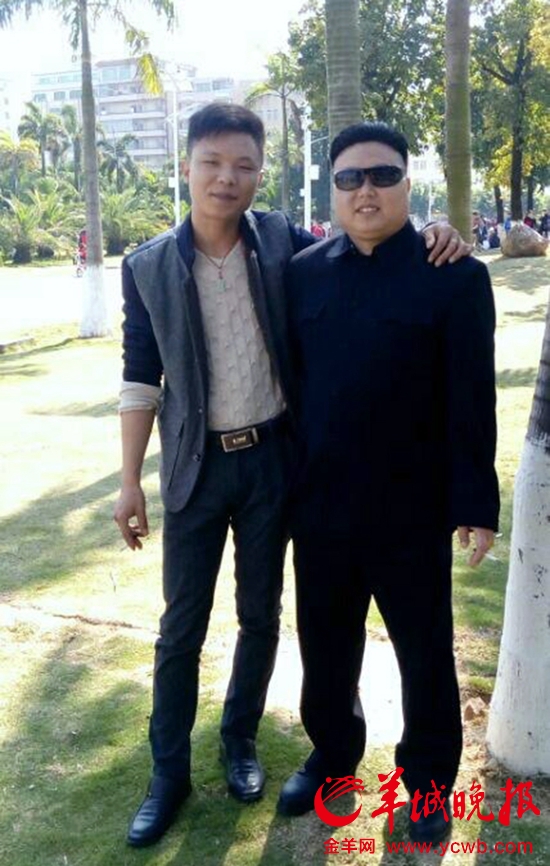廣州一餐廳老板形似金正恩 逛公園被圍觀(圖)