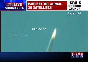 印度打破歷史記錄成功發(fā)射1箭20星(圖)