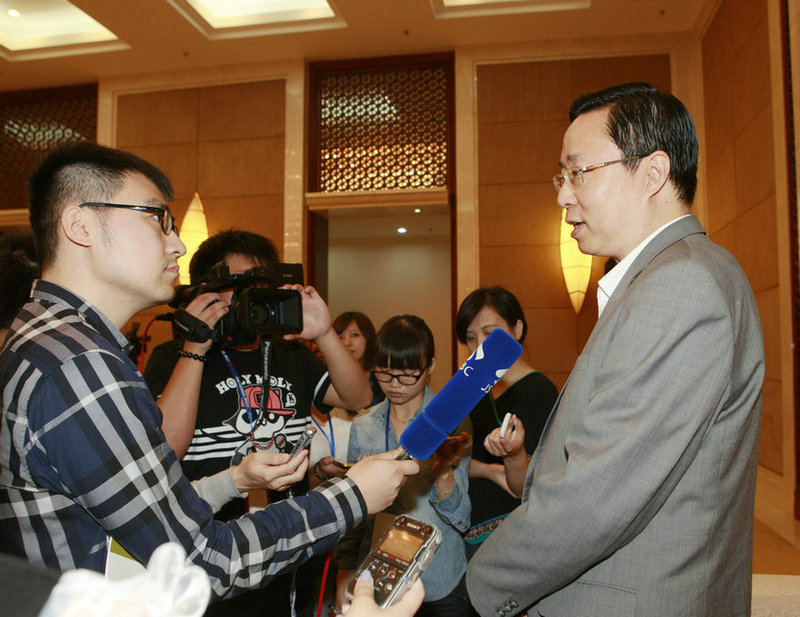 藍紹敏接受“兩岸媒體江蘇行”采訪團采訪 藍紹敏接受“兩岸媒體江蘇行”采訪團采訪